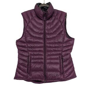 Bernardo Down Puffer Vest Womens Size Medium Purple Lightweight Quilted Packable